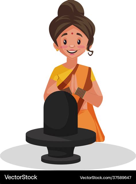 Goddess sita cartoon character Royalty Free Vector Image