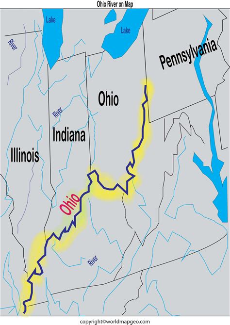 Ohio River Map - Where Ohio river valley is located?