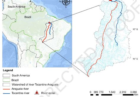 Location of the watershed of the Tocantins-Araguaia Rivers. | Download Scientific Diagram