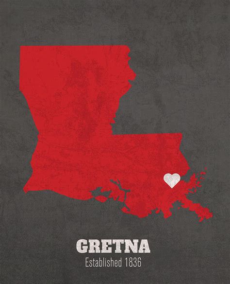 Gretna Louisiana City Map Founded 1836 University of Louisiana at ...