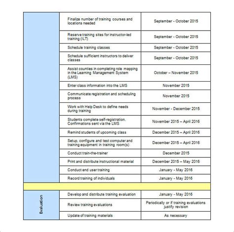 25+ Training Schedule Templates - Docs, PDF | Free & Premium Templates