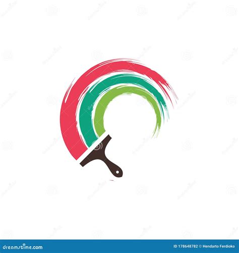 Paint Brush Logo Design. Painting Colorful Vector Icon. Stock Vector - Illustration of artist ...