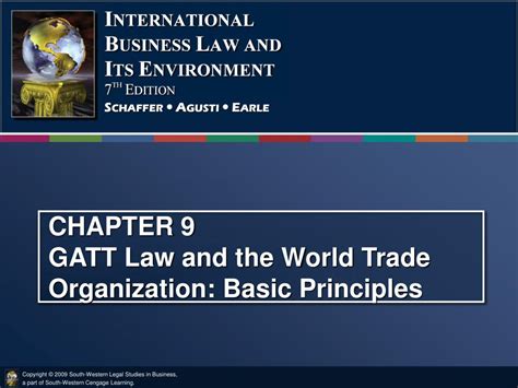 PPT - CHAPTER 9 GATT Law and the World Trade Organization: Basic ...