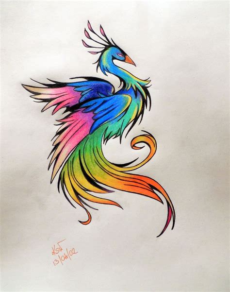 Rainbow Bird by killswitch90.deviantart.com on @DeviantArt | Desenler, Çizim fikirleri, Tablolar