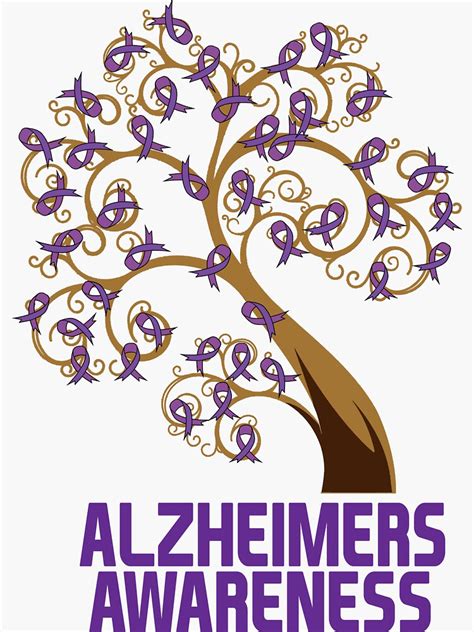 "Alzheimer's Awareness" Sticker by CreativeStrike | Redbubble