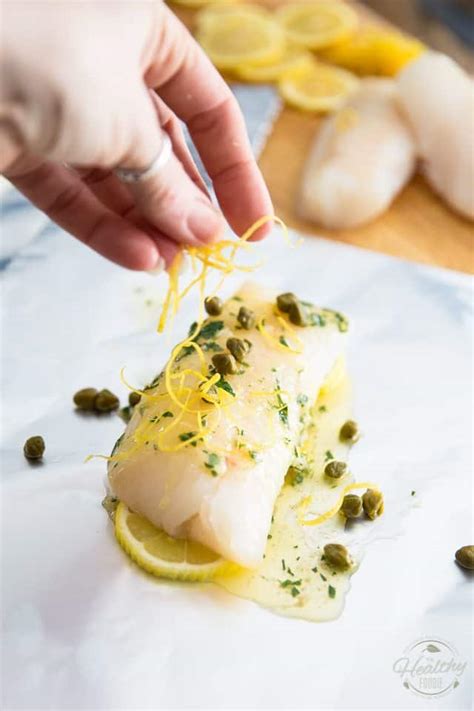 Easy Lemon Caper Baked Cod • The Healthy Foodie