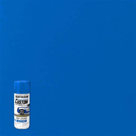 Rust-Oleum Automotive 11 oz. Matte Blue Custom Lacquer Spray Paint (6 ...