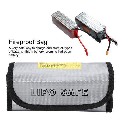 FAGINEY Fireproof Bag LiPo Battery Explosion-Proof Safety Bags Pouch ...