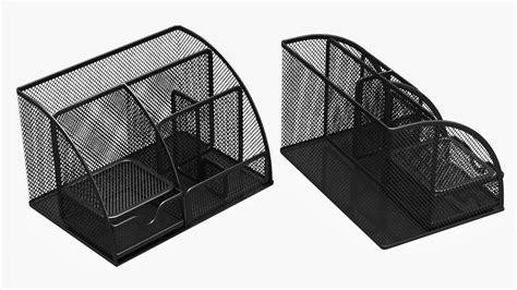 3D black mesh desk organizer model - TurboSquid 1518872