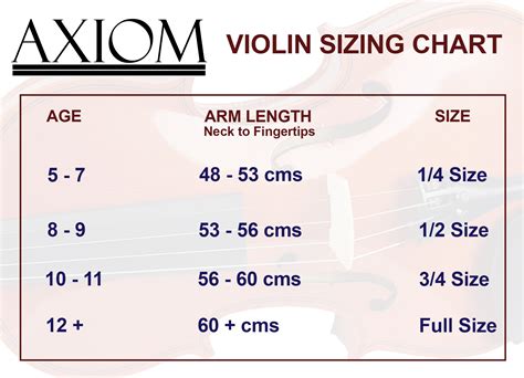 Violin Measurement Chart