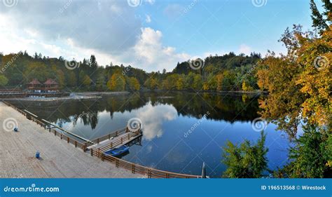 Bear Lake in the Autumn in Sovata, Romania Stock Photo - Image of season, sunlight: 196513568