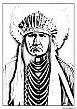 Adult Native American Indian Coloring Page Printable sketch template