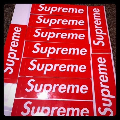 10 Supreme Box Logo Stickers | Box logo, Logo sticker, Supreme box logo