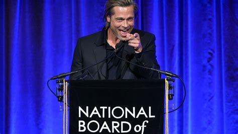 Brad Pitt says Bradley Cooper helped with his sobriety in NBR speech