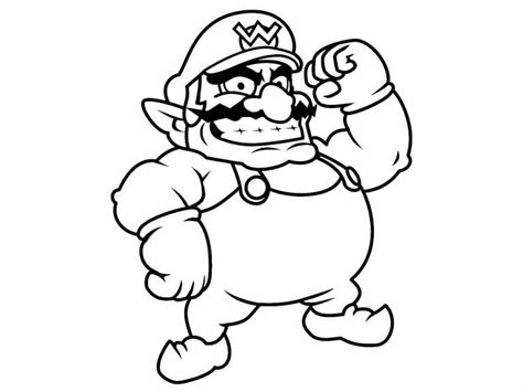 Genial Wario para colorear, imprimir e dibujar –ColoringOnly.Com