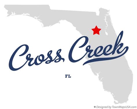 Map of Cross Creek, FL, Florida