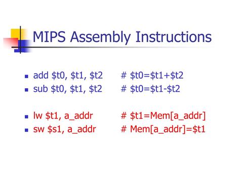 PPT - MIPS Assembly Language PowerPoint Presentation, free download ...