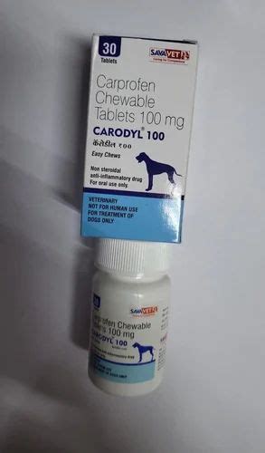 Carprofen Chewable Tablets 100mg, Packaging Size: 30 Pills In 1 Bottle, Non prescription at Rs ...