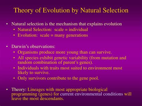 PPT - Evolution by Natural Selection PowerPoint Presentation, free ...