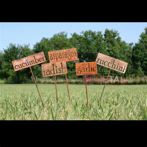 Classic Metal Garden Markers A Through G for Herbs, Vegetables, Flowers and Other Plants - Etsy ...