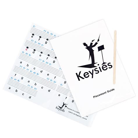 Keysies Piano and Keyboard Note Stickers | Transparent Plastic Removable | For a Full Size 88 ...