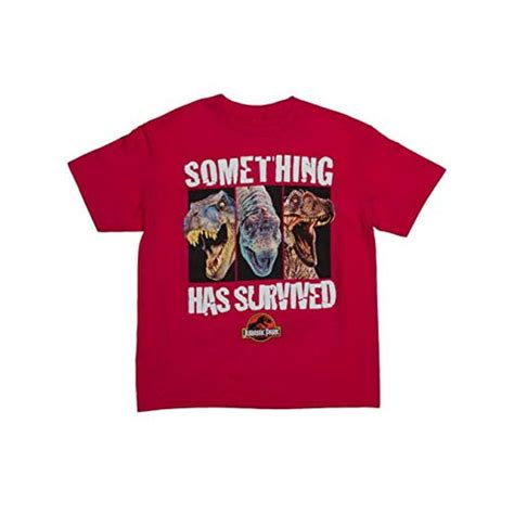 Amblin Entertainment Jurassic Park Something Has Survived Short Sleeve Crew Neck Tee Shirt (2XL ...