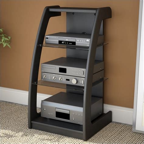 Sonax Milan Black Three Shelf Component Stand | eBay