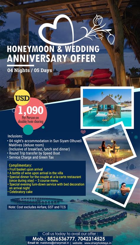 Honeymoon & Wedding Anniversary Offers | Maldives honeymoon package ...