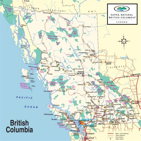 British Columbia national parks map