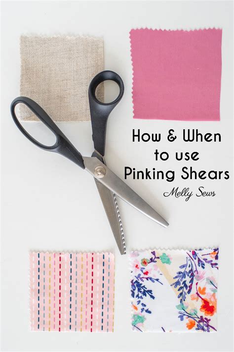 How To Use Pinking Shears To Cut Fabric and Finish Seams - Melly Sews