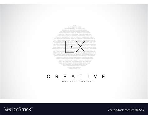 Ex e x logo design with black and white creative Vector Image