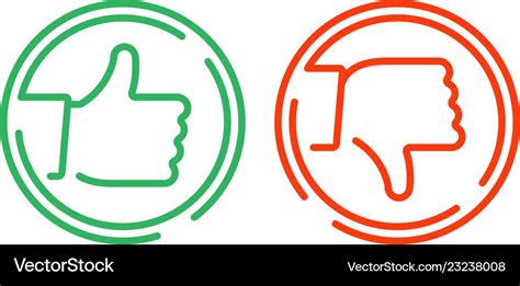 Like and dislike icon Royalty Free Vector Image