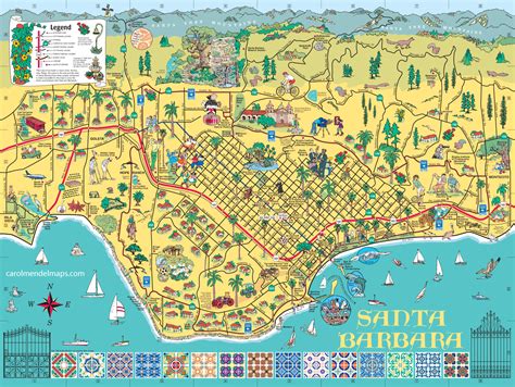 illustrated Santa Barbara metropolitan area map