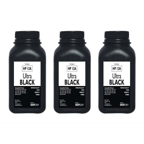 SHOPGINY Toner Refill Powder Ultra Black for HP 12A, Q2612A Toner Cartridge for HP Laserjet 1010 ...