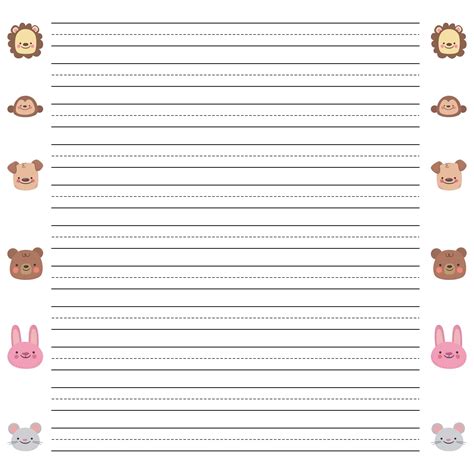 Lined Writing Paper Template - 14 Free PDF Printables | Printablee