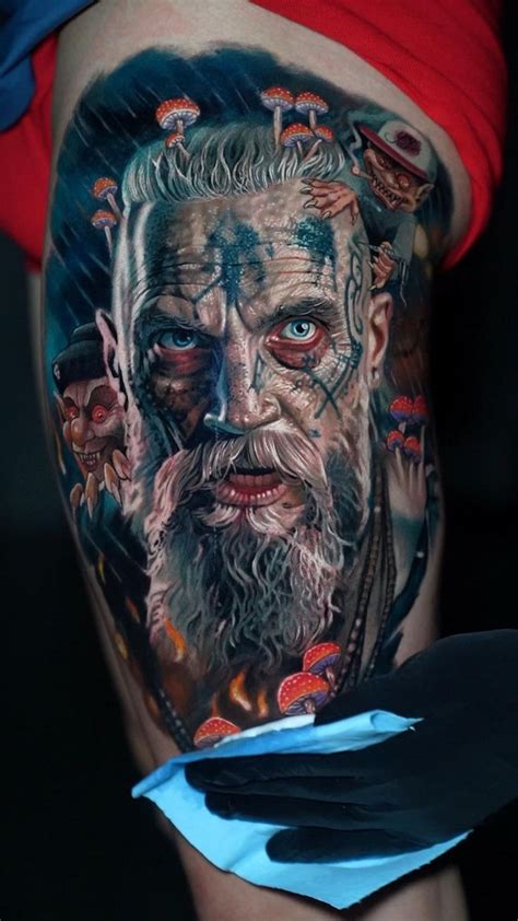 Viking Portrait by Yeyo Tattoos | Tattoo studio design, 3d tattoo ...