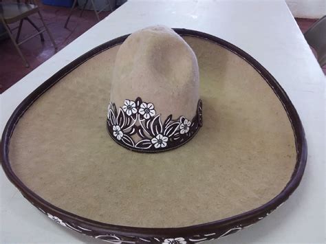 Sombrero Charro de Lana. Color Beich Charro Hats 58 mex 7-1/4 american ...