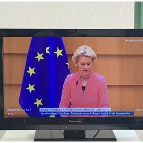 Ursula von der Leyen speaking to European Parliament, Sept. 2020 ...