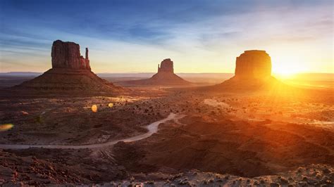 Arizona, Monument Valley, sunset, mountains, desert Wallpaper | 1920x1080 Full HD resolution ...