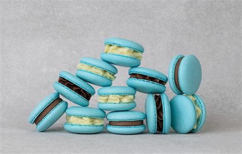 Premium Photo | Traditional french blue macarons blue macarons with ...