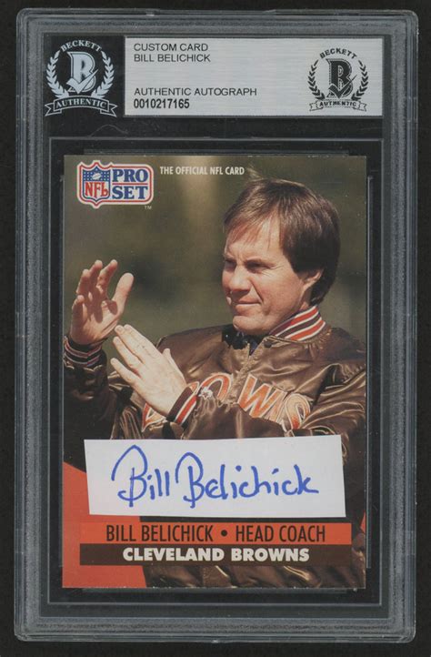 Bill Belichick Signed 1991 Pro Set #126 Bill Belichick CO RC (BGS ...