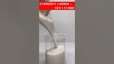 Reaction Of Sugar With Sulphuric acid | Reaction Of sucrose With H2SO4 | C12H22O11 + H2SO4 # ...