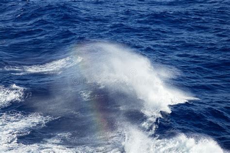 Spray Rainbow Of The Ocean Waves Stock Image - Image of surf, maritime ...