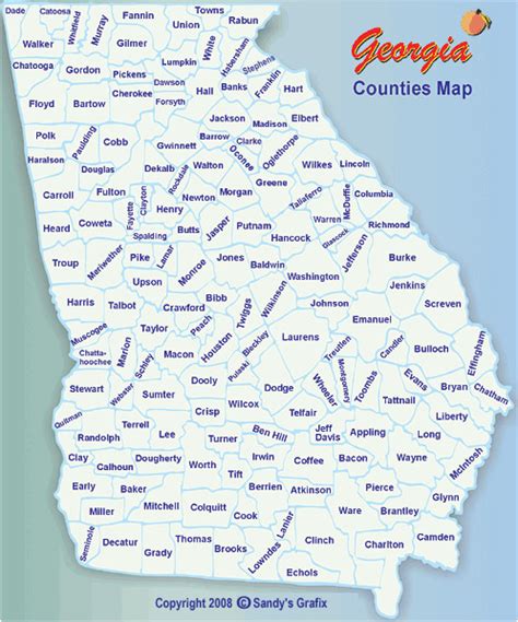 Map Of south Georgia Counties | secretmuseum