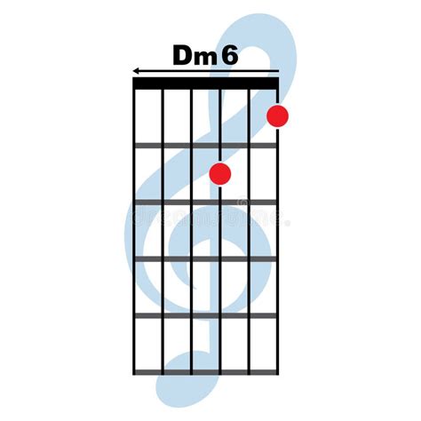 Dm6 guitar chord icon stock illustration. Illustration of design ...