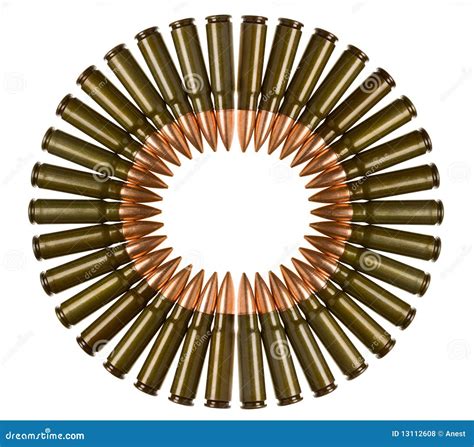 Bullets circle stock photo. Image of danger, kalashnikov - 13112608