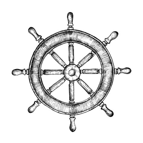 Hand drawn ship wheel | Free stock illustration - 406864