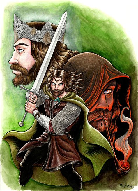 Aragorn, from ranger to king of Gondor. by MeikC on DeviantArt