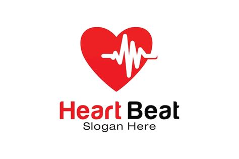 Premium Vector | Heart Beat logo design template