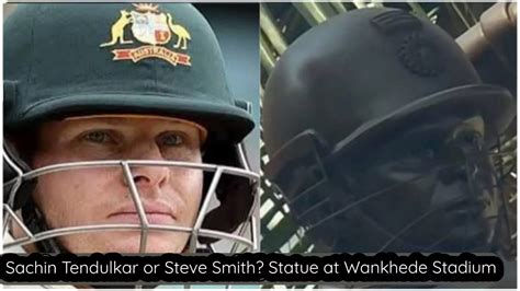 Sachin Tendulkar or Steve Smith? Statue at Wankhede Stadium confuses fans - PUNE PULSE